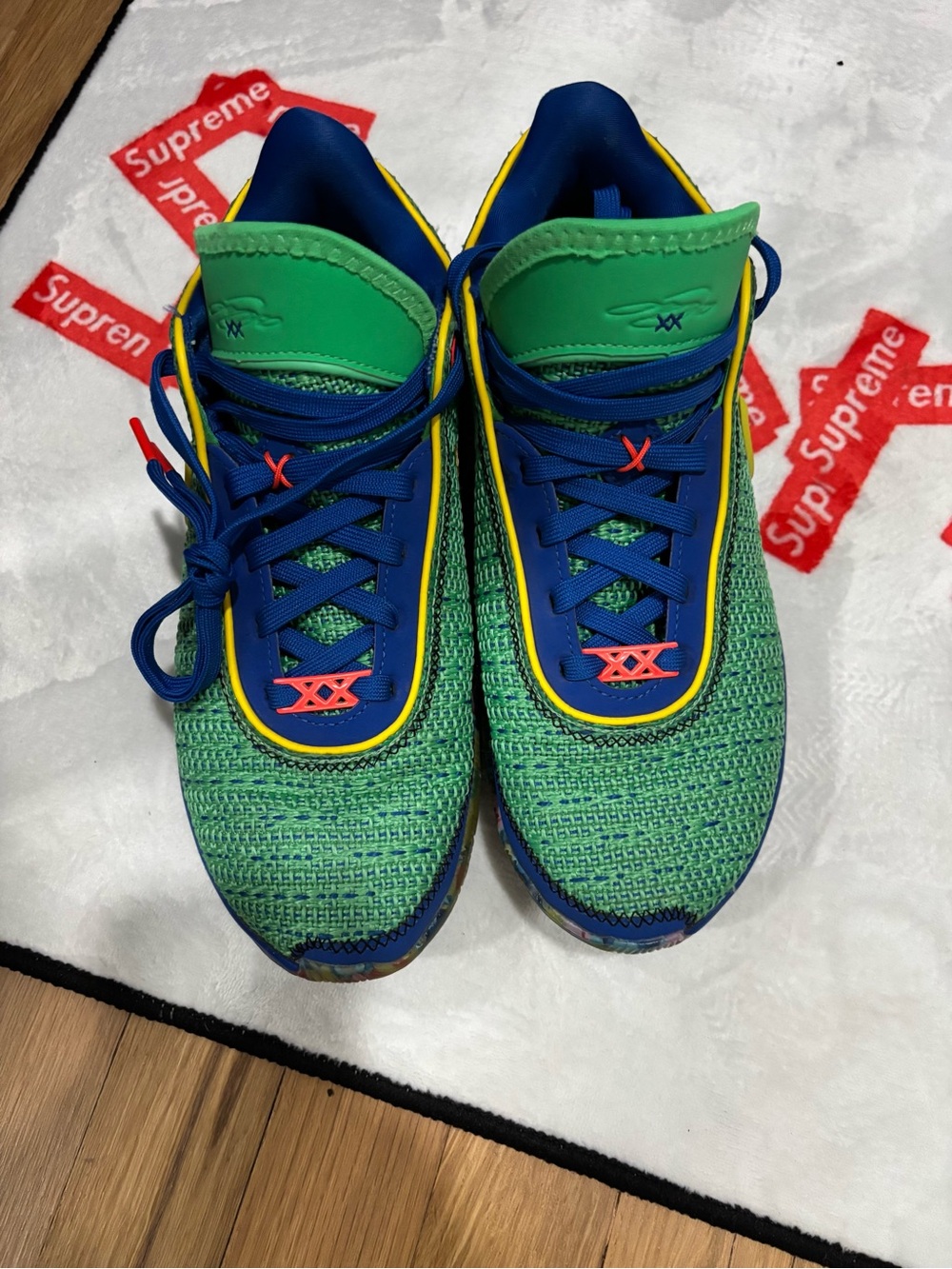 Nike LeBron 20 XX Men's Basketball Low Top Sneakers Green Blue Yellow DV3021-300